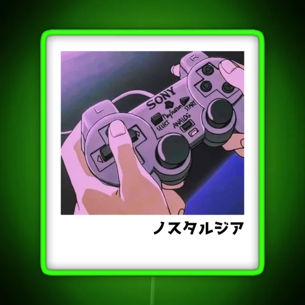 Playstation Nostalgia Anime Aesthetic RGB Neon Sign