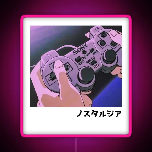 Playstation Nostalgia Anime Aesthetic RGB Neon Sign