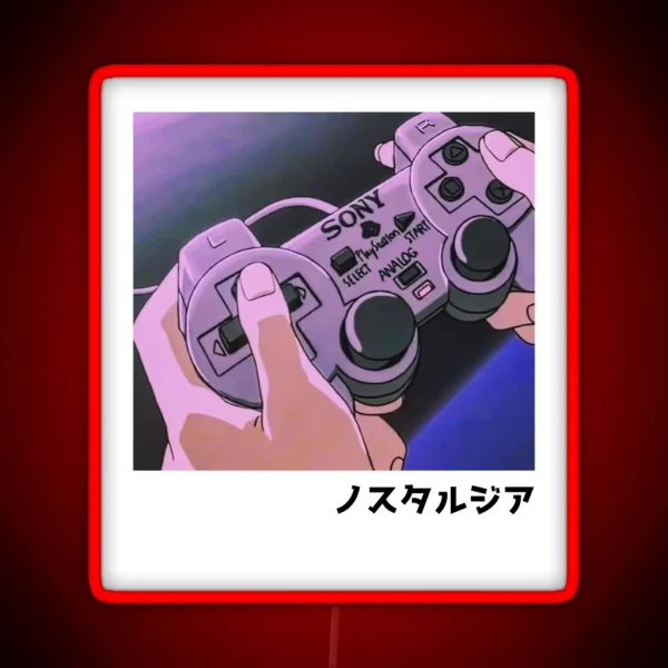 Playstation Nostalgia Anime Aesthetic RGB Neon Sign
