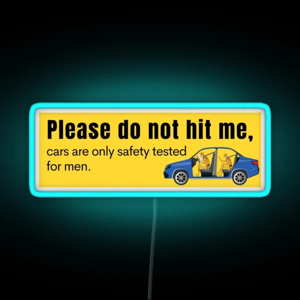 Please Do Not Hit Me Women Crash Test Bumper Led RGB Neon Sign