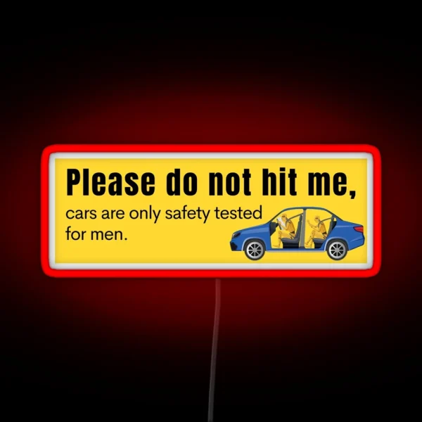 Please Do Not Hit Me Women Crash Test Bumper Led RGB Neon Sign