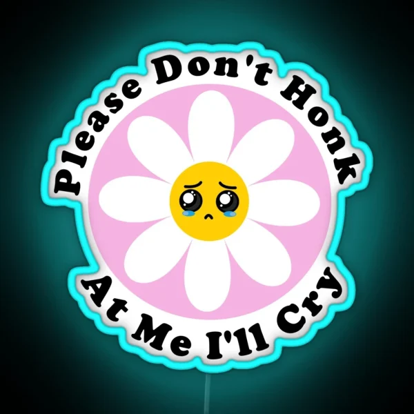 Please Don T Honk At Me I Ll Cry RGB Neon Sign