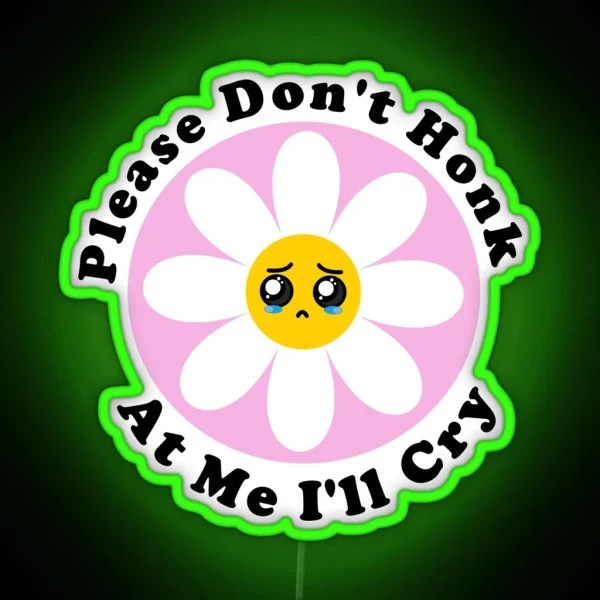 Please Don T Honk At Me I Ll Cry RGB Neon Sign
