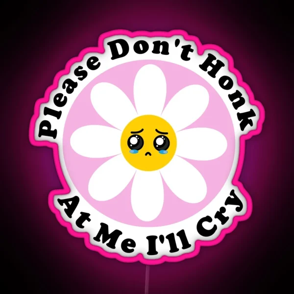 Please Don T Honk At Me I Ll Cry RGB Neon Sign