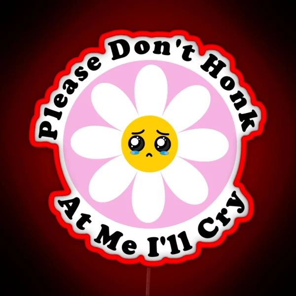 Please Don T Honk At Me I Ll Cry RGB Neon Sign