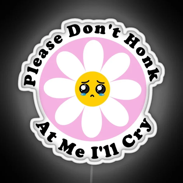 Please Don T Honk At Me I Ll Cry RGB Neon Sign