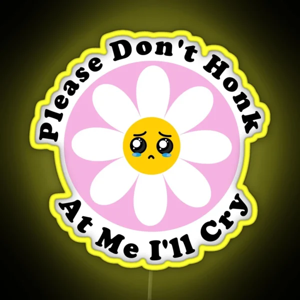 Please Don T Honk At Me I Ll Cry RGB Neon Sign