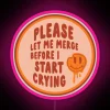 Colorful warning to merge safely with a soothing glow effect.