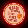 Neon warning bumper led for drivers with an edge humor