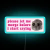 Neon funny hamster bumper led with crying meme design humor
