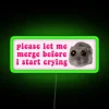 Unique RGB Neon Sign with Hamster Meme Design for Decor
