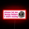Merger of cute hamster humor and colorful neon light display