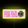 Vibrant LED bumper sign featuring funny hamster meme design and colors.