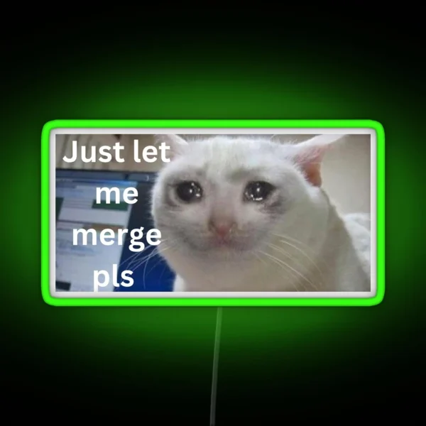Please Let Me Merge RGB Neon Sign