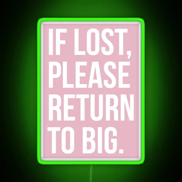 Please Return To Big RGB Neon Sign