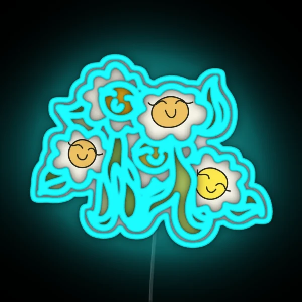 Pleasing Flowers RGB Neon Sign