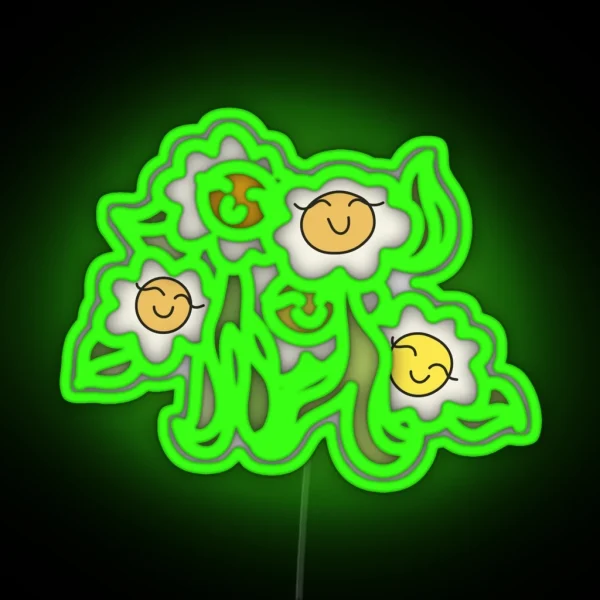 Pleasing Flowers RGB Neon Sign
