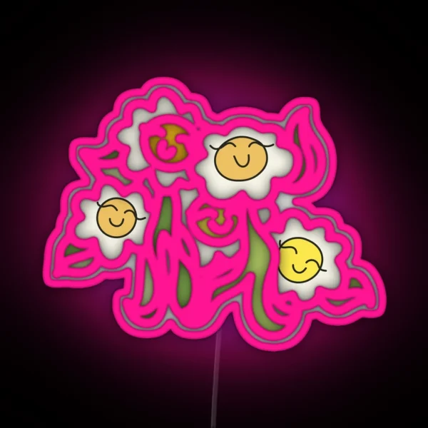 Pleasing Flowers RGB Neon Sign