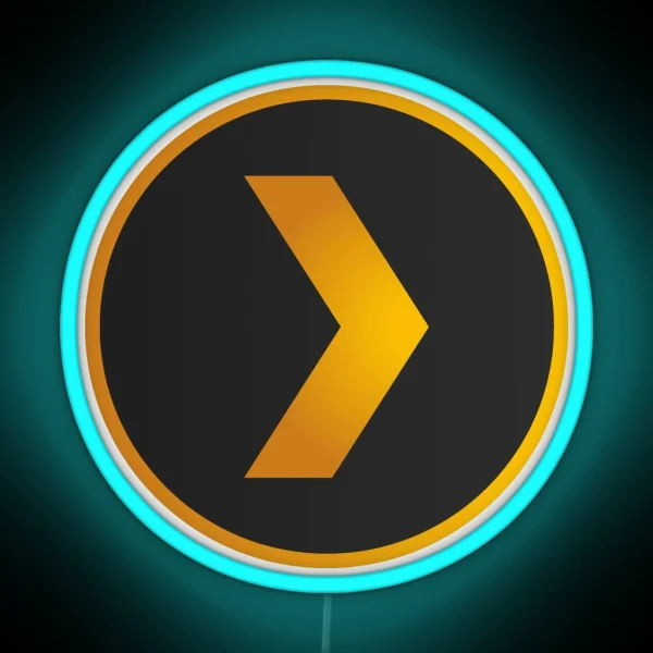 Plex Media Server Logo RGB Neon Sign