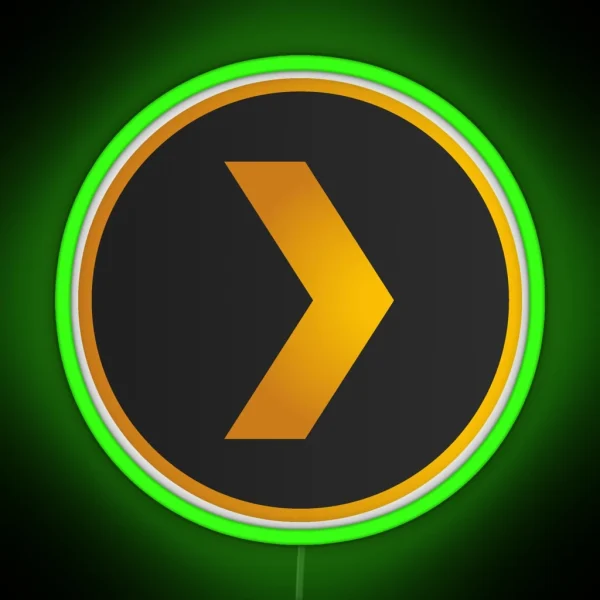 Plex Media Server Logo RGB Neon Sign