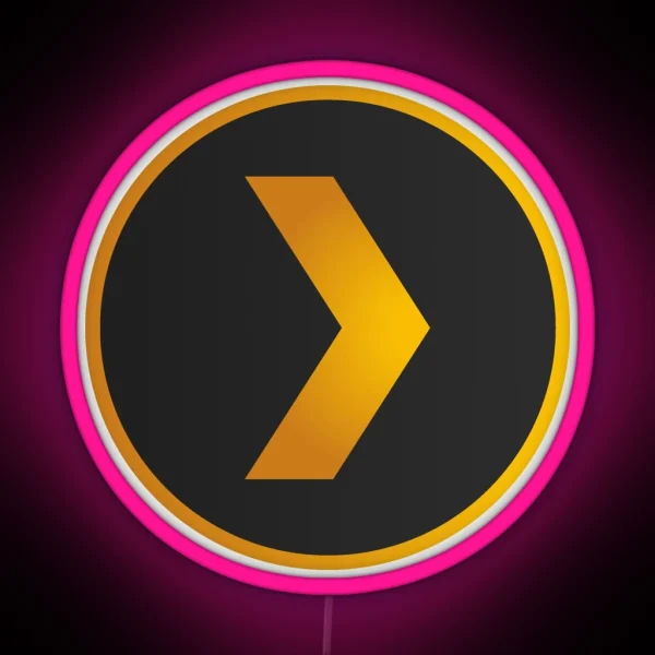 Plex Media Server Logo RGB Neon Sign