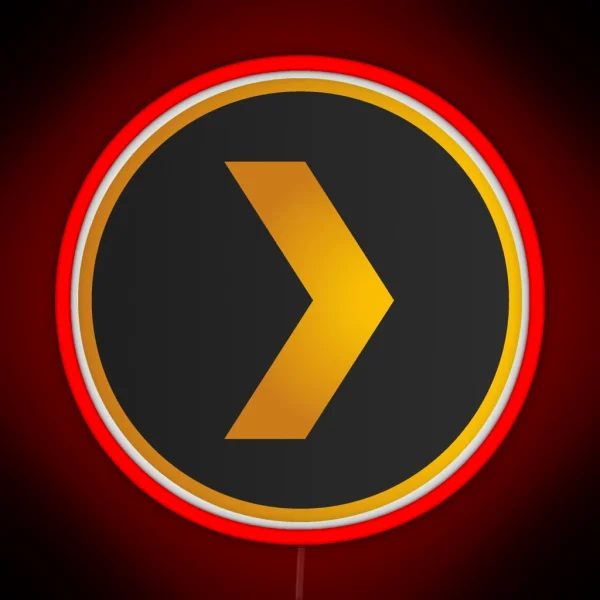 Plex Media Server Logo RGB Neon Sign
