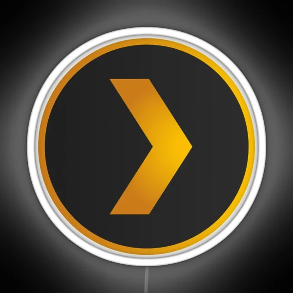 Plex Media Server Logo RGB Neon Sign