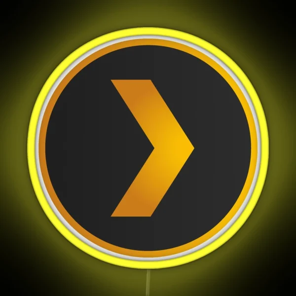Plex Media Server Logo RGB Neon Sign