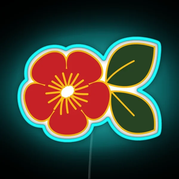 Plum Blossom Korean Traditional Pattern Korean Art RGB Neon Sign
