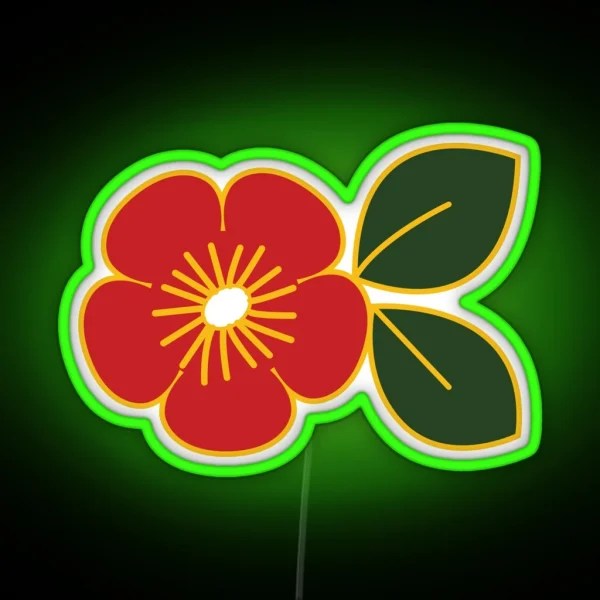 Plum Blossom Korean Traditional Pattern Korean Art RGB Neon Sign