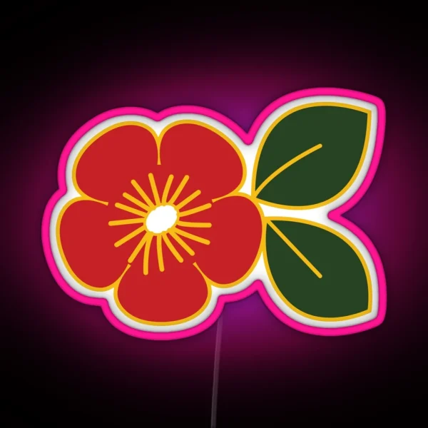 Plum Blossom Korean Traditional Pattern Korean Art RGB Neon Sign