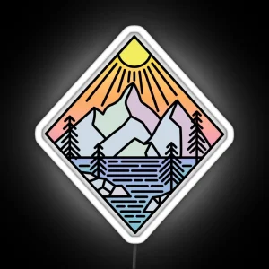 PNW Mountain RGB Neon Sign