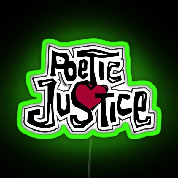 POETIC JUSTICE 2pac Tupac Amaru Shakur RGB Neon Sign