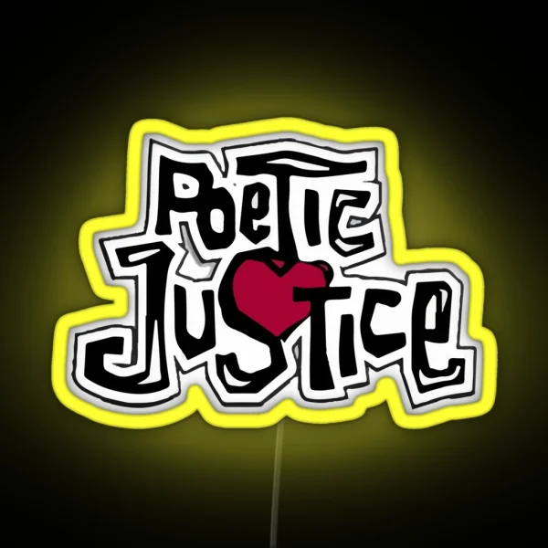 POETIC JUSTICE 2pac Tupac Amaru Shakur RGB Neon Sign