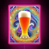 Poetic bar decor with vibrant customizable RGB neon lighting display