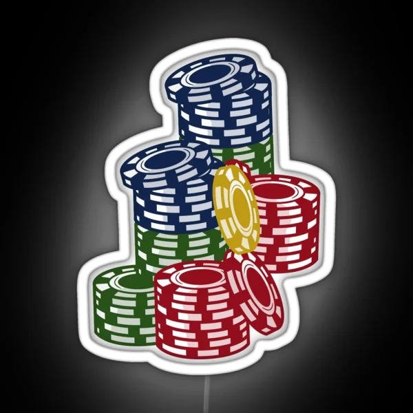 Poker Chips RGB Neon Sign