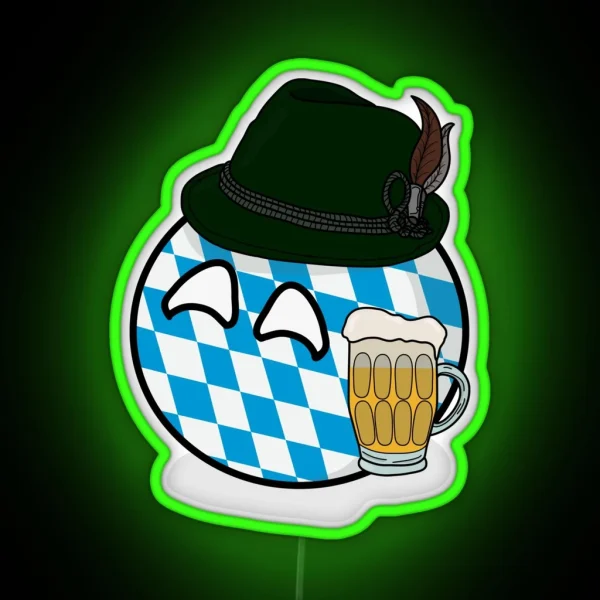 Polandball Bavaria RGB Neon Sign