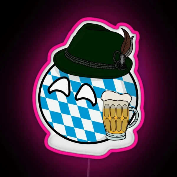 Polandball Bavaria RGB Neon Sign