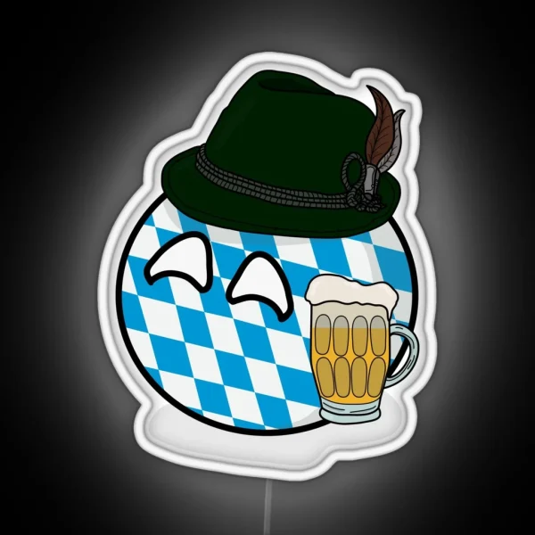 Polandball Bavaria RGB Neon Sign