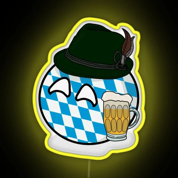 Polandball Bavaria RGB Neon Sign