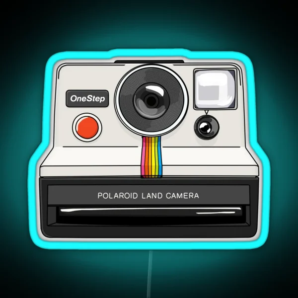 Polaroid Onestep Camera RGB Neon Sign