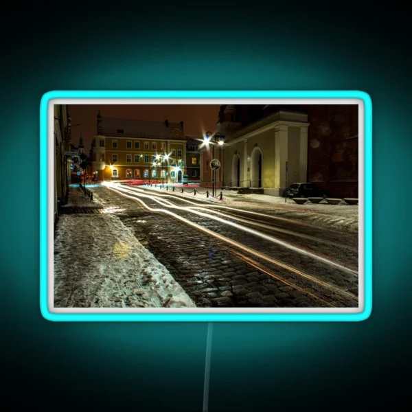 Polish Light Trails In Poland Photography RGB Neon Sign