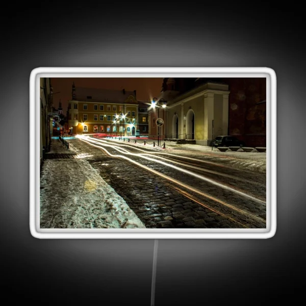 Polish Light Trails In Poland Photography RGB Neon Sign