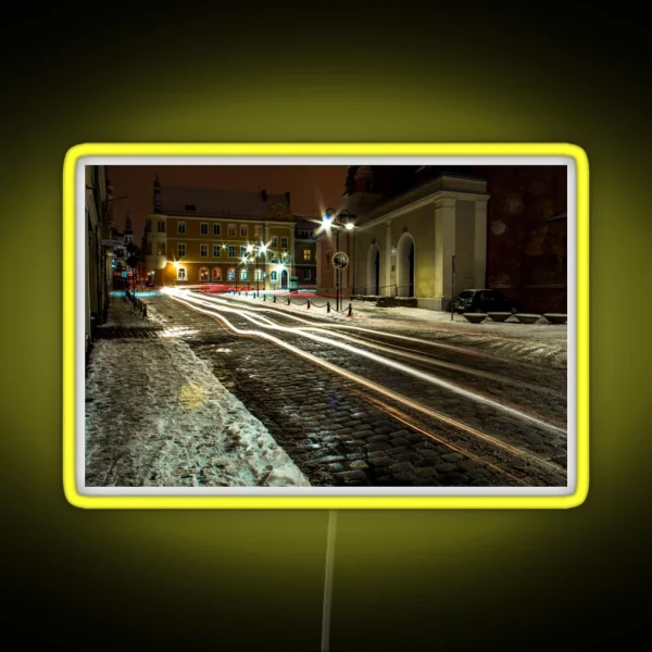 Polish Light Trails In Poland Photography RGB Neon Sign