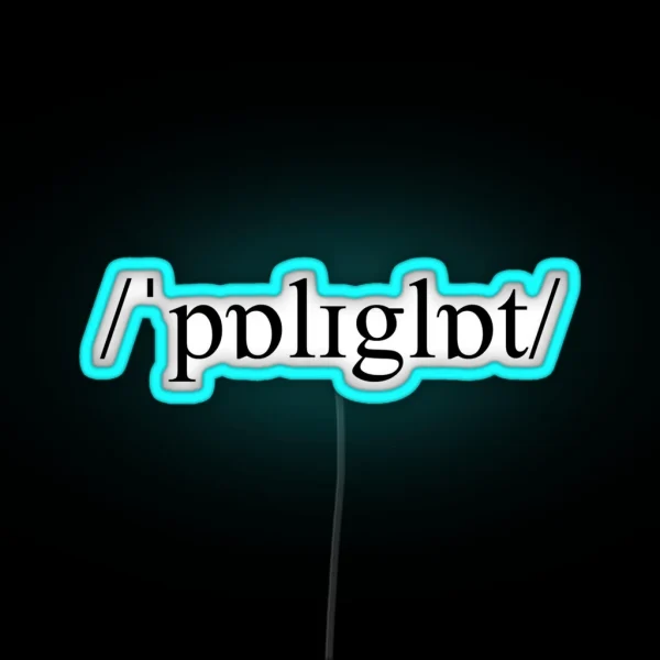 Polyglot British IPA Pronunciation RGB Neon Sign