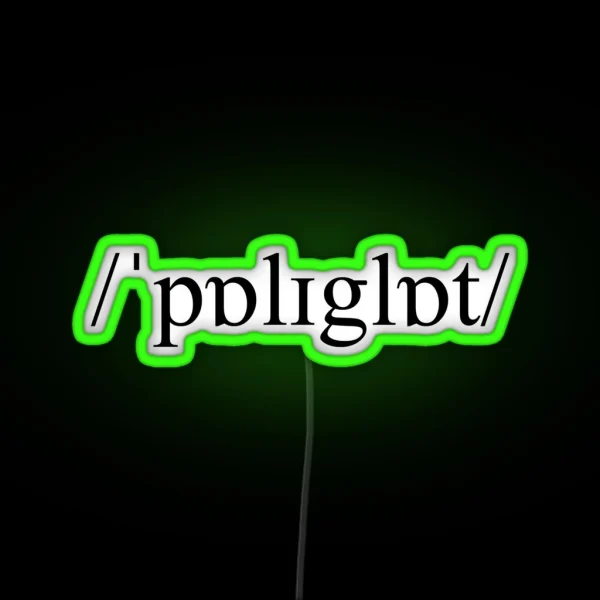 Polyglot British IPA Pronunciation RGB Neon Sign