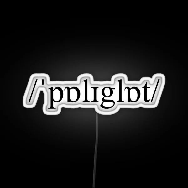 Polyglot British IPA Pronunciation RGB Neon Sign