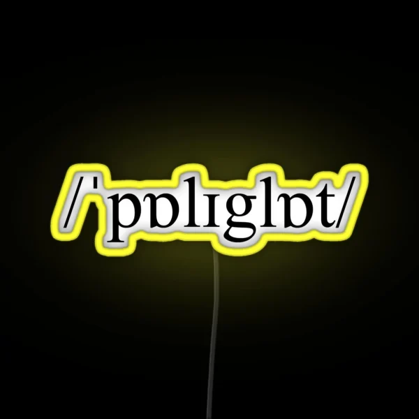 Polyglot British IPA Pronunciation RGB Neon Sign