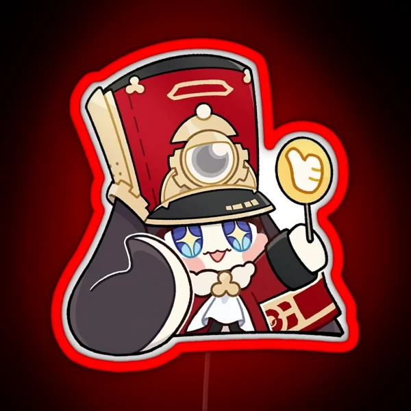 Pom Pom Chibi Thumbs Up Honkai Star Rail RGB Neon Sign