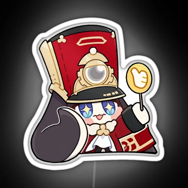 Pom Pom Chibi Thumbs Up Honkai Star Rail RGB Neon Sign